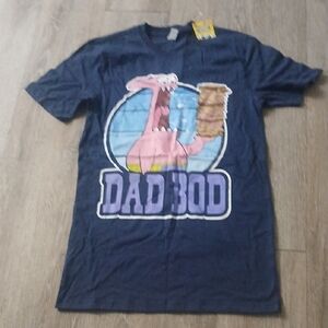 Nickelodeon Navy Kids T-Shirt with Pink Character 'Dad Bod' Graphic